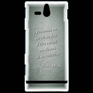 Coque Sony Xperia U Survie valeur Vert Citation Oscar Wilde