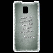 Coque LG P990 Survie valeur Vert Citation Oscar Wilde