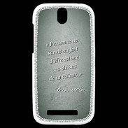 Coque HTC One SV Survie valeur Vert Citation Oscar Wilde