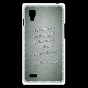 Coque LG Optimus L9 Survie valeur Vert Citation Oscar Wilde