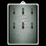 Porte clés Survie valeur Vert Citation Oscar Wilde