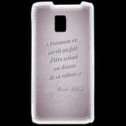 Coque LG P990 Survie valeur Rose Citation Oscar Wilde