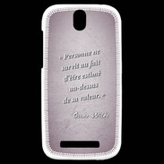 Coque HTC One SV Survie valeur Rose Citation Oscar Wilde