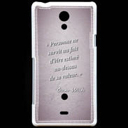 Coque Sony Xperia T Survie valeur Rose Citation Oscar Wilde