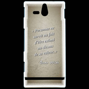 Coque Sony Xperia U Survie valeur Sepia Citation Oscar Wilde