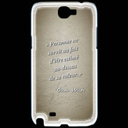 Coque Samsung Galaxy Note 2 Survie valeur Sepia Citation Oscar Wilde