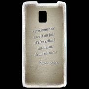 Coque LG P990 Survie valeur Sepia Citation Oscar Wilde