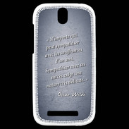 Coque HTC One SV Sympathiser Bleu Citation Oscar Wilde