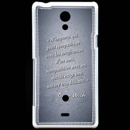 Coque Sony Xperia T Sympathiser Bleu Citation Oscar Wilde