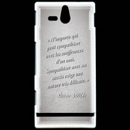 Coque Sony Xperia U Sympathiser Gris Citation Oscar Wilde