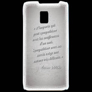 Coque LG P990 Sympathiser Gris Citation Oscar Wilde