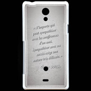 Coque Sony Xperia T Sympathiser Gris Citation Oscar Wilde