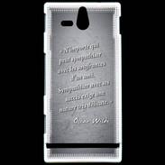 Coque Sony Xperia U Sympathiser Noir Citation Oscar Wilde