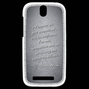 Coque HTC One SV Sympathiser Noir Citation Oscar Wilde
