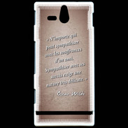 Coque Sony Xperia U Sympathiser Rouge Citation Oscar Wilde