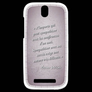 Coque HTC One SV Sympathiser Rose Citation Oscar Wilde