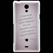 Coque Sony Xperia T Sympathiser Rose Citation Oscar Wilde