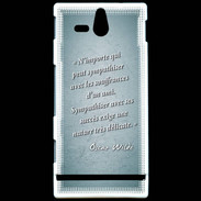 Coque Sony Xperia U Sympathiser Turquoise Citation Oscar Wilde