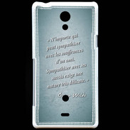 Coque Sony Xperia T Sympathiser Turquoise Citation Oscar Wilde