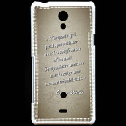 Coque Sony Xperia T Sympathiser Sepia Citation Oscar Wilde