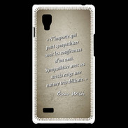 Coque LG Optimus L9 Sympathiser Sepia Citation Oscar Wilde