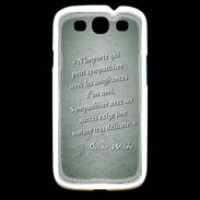 Coque Samsung Galaxy S3 Sympathiser Vert Citation Oscar Wilde