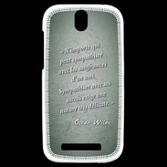 Coque HTC One SV Sympathiser Vert Citation Oscar Wilde