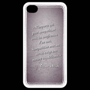 Coque iPhone 4 / iPhone 4S Sympathiser Violet Citation Oscar Wilde