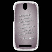 Coque HTC One SV Sympathiser Violet Citation Oscar Wilde