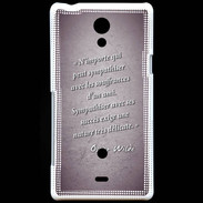 Coque Sony Xperia T Sympathiser Violet Citation Oscar Wilde