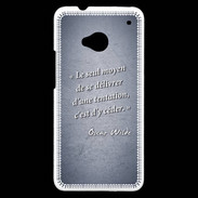 Coque HTC One Tentation Bleu Citation Oscar Wilde