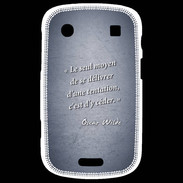 Coque Blackberry Bold 9900 Tentation Bleu Citation Oscar Wilde