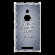 Coque Nokia Lumia 925 Tentation Bleu Citation Oscar Wilde
