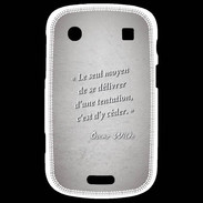 Coque Blackberry Bold 9900 Tentation Gris Citation Oscar Wilde