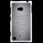 Coque Nokia Lumia 720 Tentation Noir Citation Oscar Wilde
