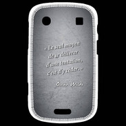 Coque Blackberry Bold 9900 Tentation Noir Citation Oscar Wilde