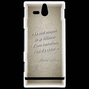 Coque Sony Xperia U Tentation Sepia Citation Oscar Wilde