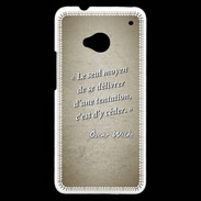 Coque HTC One Tentation Sepia Citation Oscar Wilde