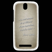 Coque HTC One SV Tentation Sepia Citation Oscar Wilde