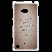 Coque Nokia Lumia 720 Tentation Rouge Citation Oscar Wilde