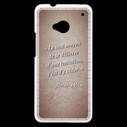 Coque HTC One Tentation Rouge Citation Oscar Wilde