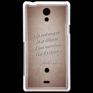Coque Sony Xperia T Tentation Rouge Citation Oscar Wilde