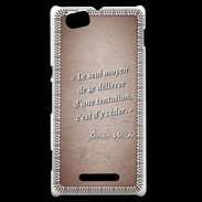 Coque Sony Xperia M Tentation Rouge Citation Oscar Wilde