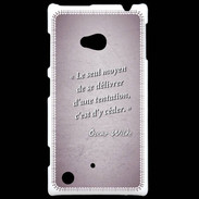 Coque Nokia Lumia 720 Tentation Rose Citation Oscar Wilde