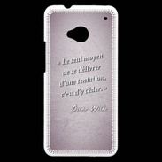 Coque HTC One Tentation Rose Citation Oscar Wilde