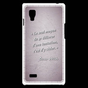 Coque LG Optimus L9 Tentation Rose Citation Oscar Wilde