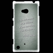 Coque Nokia Lumia 720 Tentation vert Citation Oscar Wilde
