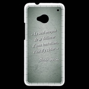 Coque HTC One Tentation vert Citation Oscar Wilde