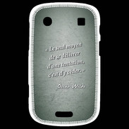 Coque Blackberry Bold 9900 Tentation vert Citation Oscar Wilde