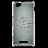 Coque Sony Xperia M Tentation vert Citation Oscar Wilde